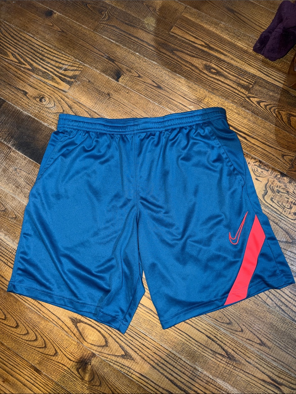 Nike Men's Royal Blue Athletic Shorts with Coral Accent